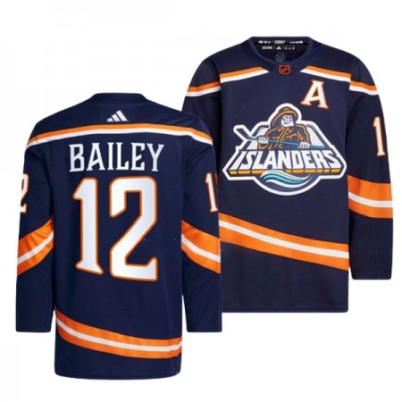 New York Islanders Dresy Josh Bailey 12 Adidas 2022-23 Navy Reverse Retro 2.0 Authentic - Pánské New York Islanders Dresy Josh Bailey 12 Adidas 2022-23 Navy Reverse Retro 2.0 Authentic - Pánské